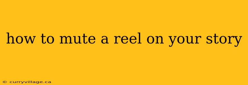 how to mute a reel on your story