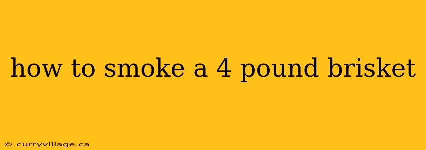 how to smoke a 4 pound brisket