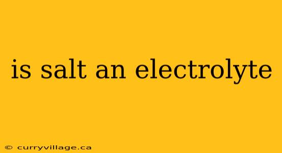 is salt an electrolyte