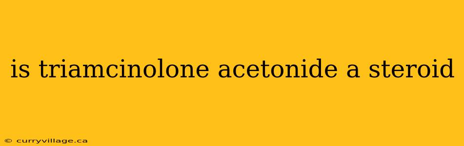 is triamcinolone acetonide a steroid