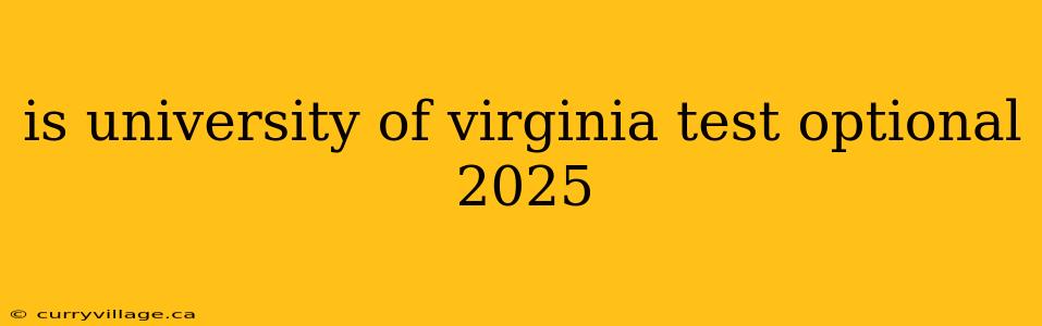 is university of virginia test optional 2025
