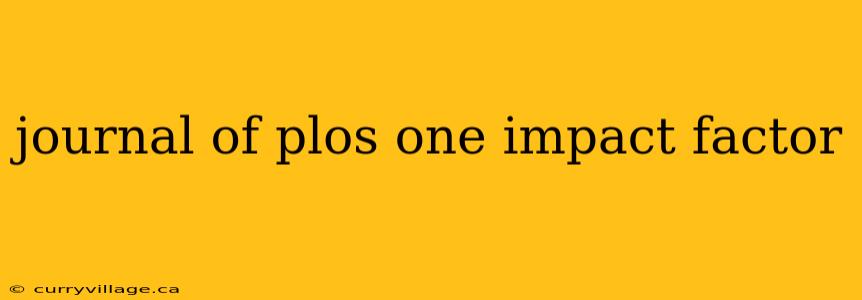 journal of plos one impact factor