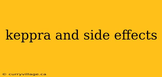 keppra and side effects