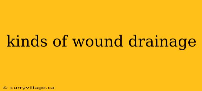 kinds of wound drainage