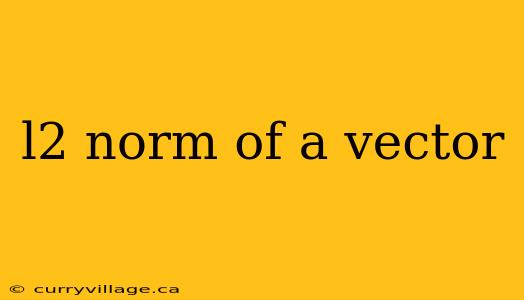l2 norm of a vector