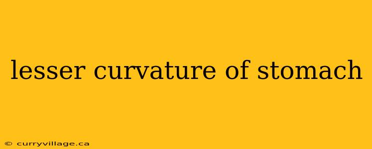 lesser curvature of stomach