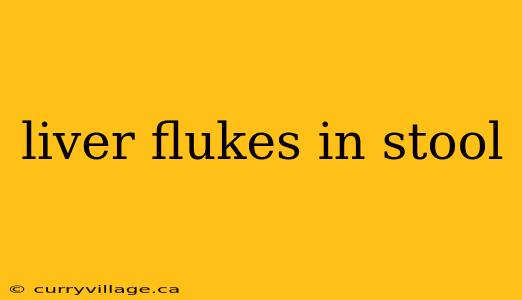 liver flukes in stool