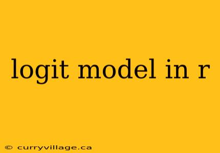 logit model in r