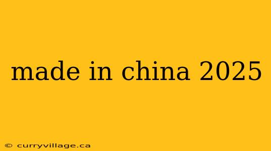 made in china 2025