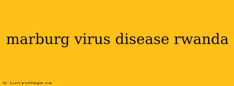 marburg virus disease rwanda