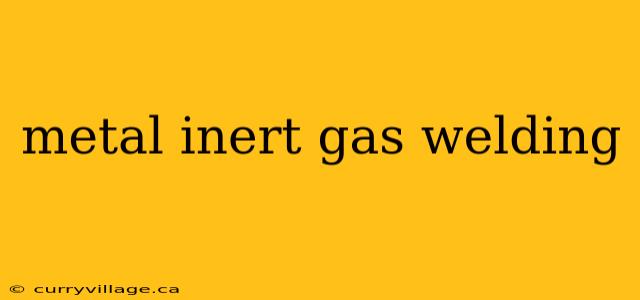 metal inert gas welding
