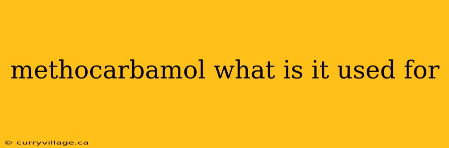 methocarbamol what is it used for