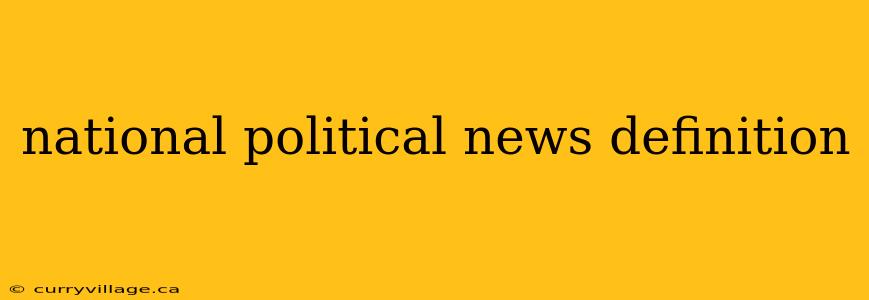 national political news definition