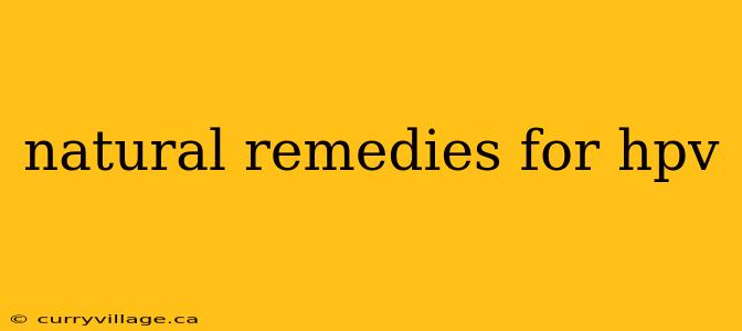 natural remedies for hpv