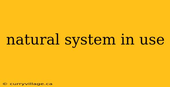 natural system in use