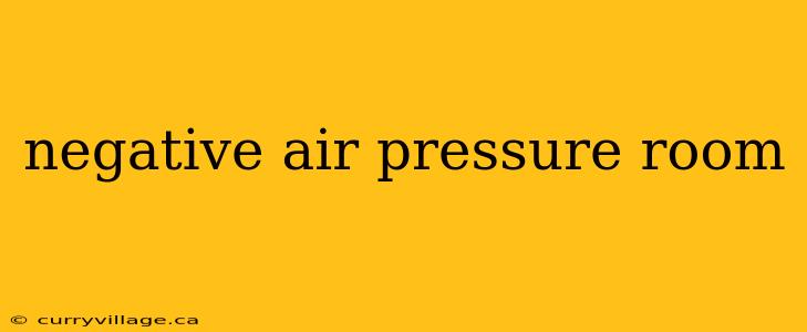 negative air pressure room