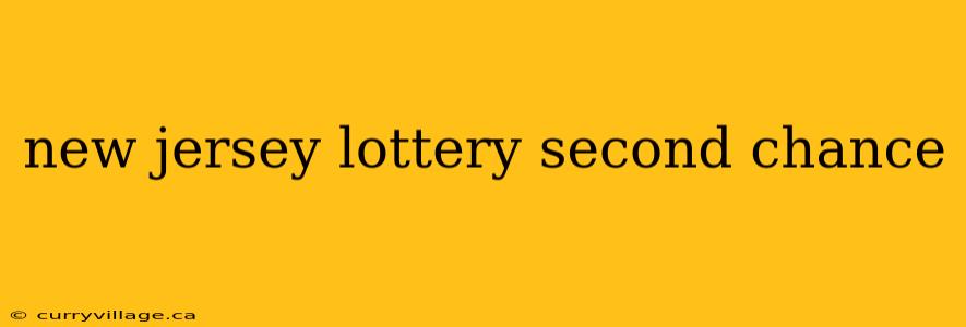 new jersey lottery second chance