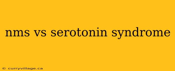 nms vs serotonin syndrome