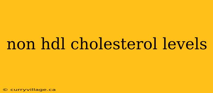 non hdl cholesterol levels
