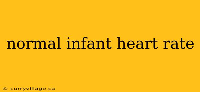 normal infant heart rate