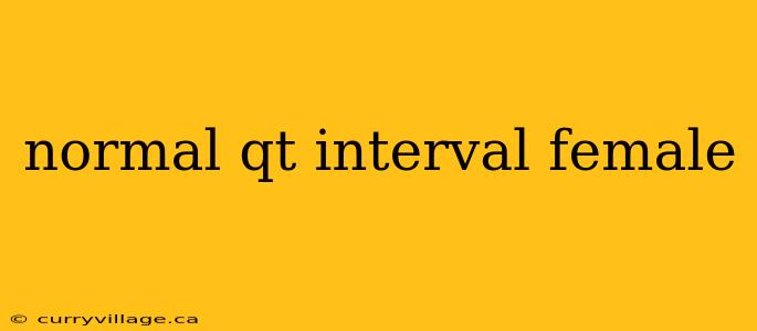 normal qt interval female