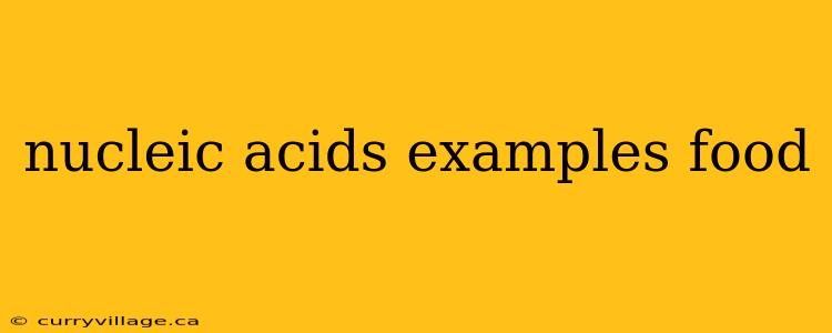 nucleic acids examples food