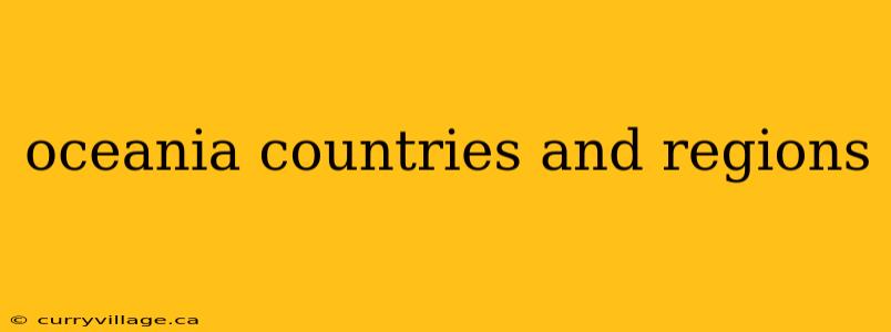 oceania countries and regions