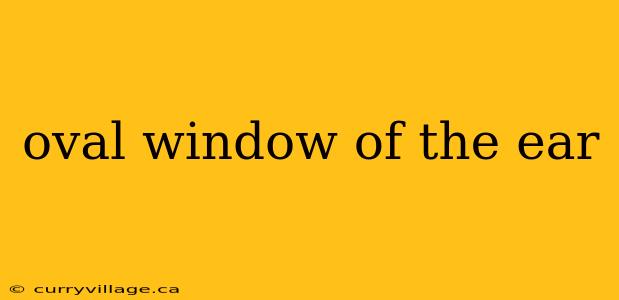 oval window of the ear