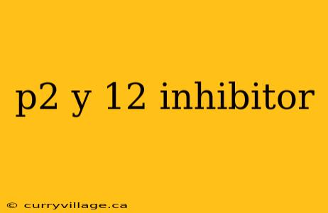 p2 y 12 inhibitor