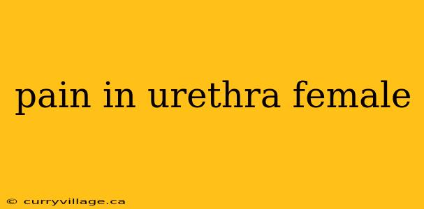 pain in urethra female
