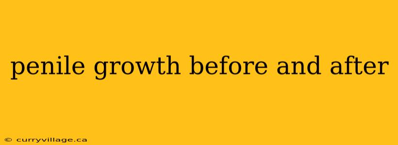 penile growth before and after