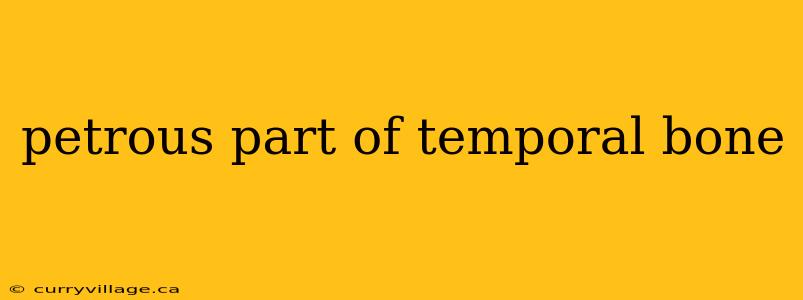 petrous part of temporal bone