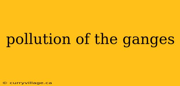 pollution of the ganges
