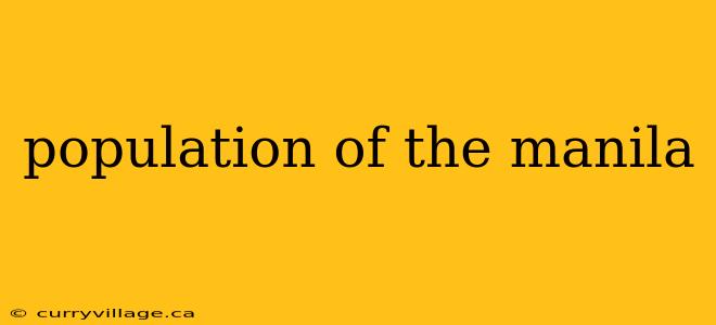 population of the manila