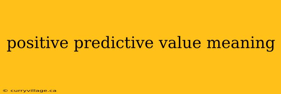positive predictive value meaning