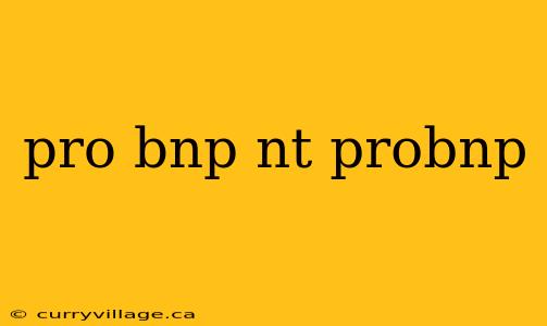 pro bnp nt probnp