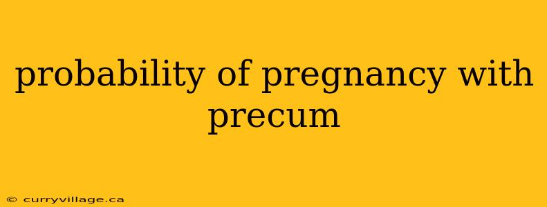 probability of pregnancy with precum