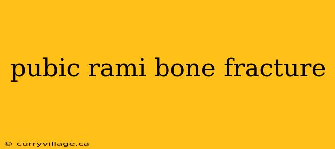 pubic rami bone fracture