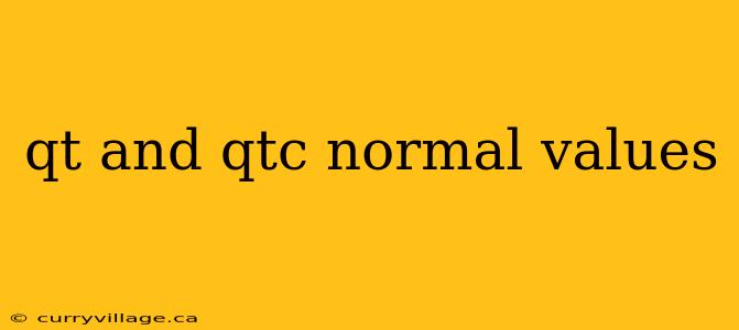 qt and qtc normal values
