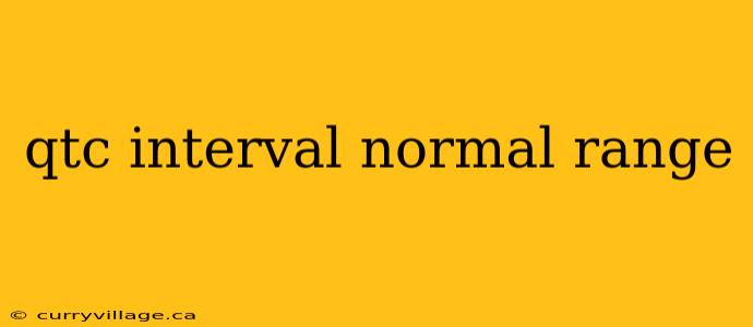 qtc interval normal range