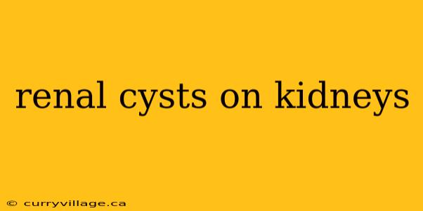 renal cysts on kidneys