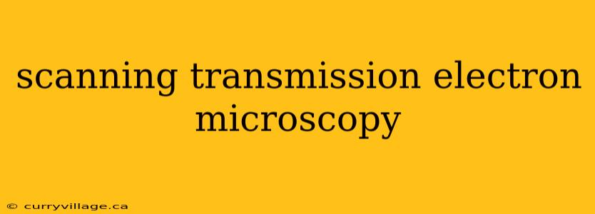 scanning transmission electron microscopy