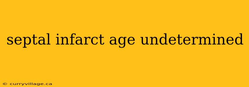 septal infarct age undetermined