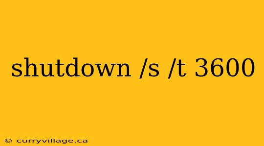 shutdown /s /t 3600