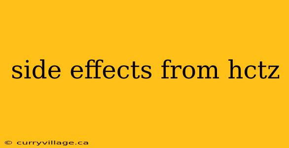 side effects from hctz