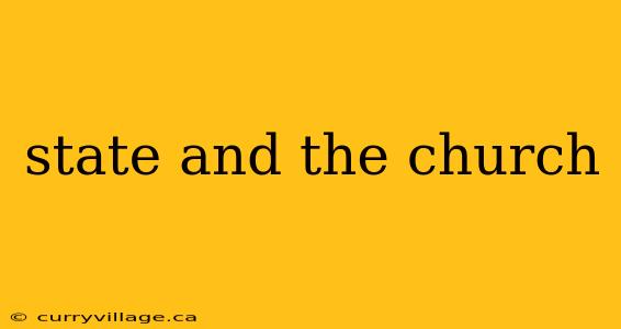 state and the church