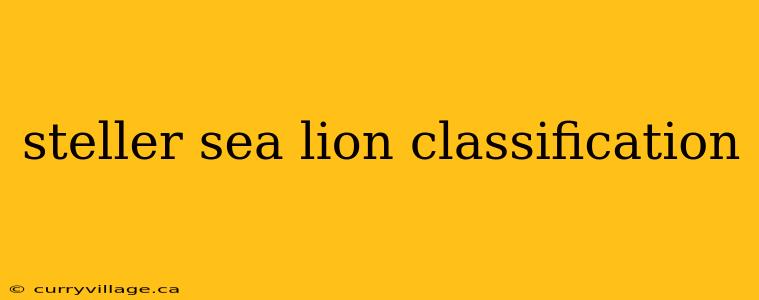 steller sea lion classification