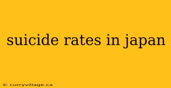 suicide rates in japan