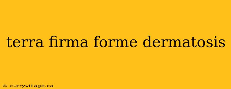 terra firma forme dermatosis
