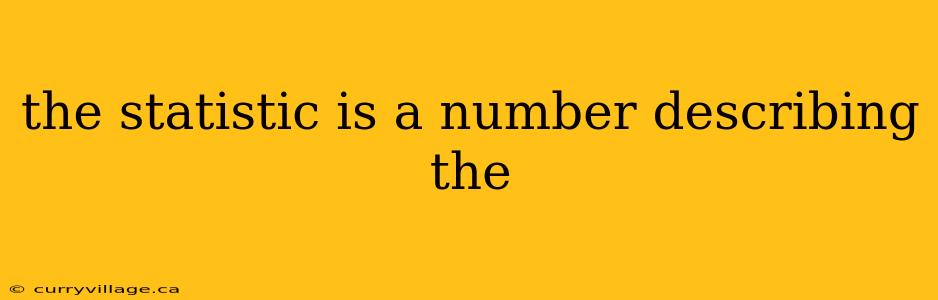 the statistic is a number describing the